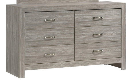Yasmine White Modern Style Dresser in Gray finish Wood - Home Elegance USA