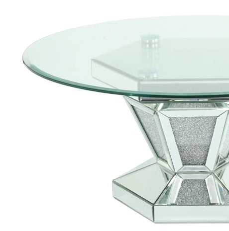 Diva Modern Style Glass Coffee Table With Silver Fiinish | Cosmos