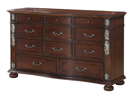 Rosanna Traditional Style Dresser in Cherry finish Wood - Home Elegance USA