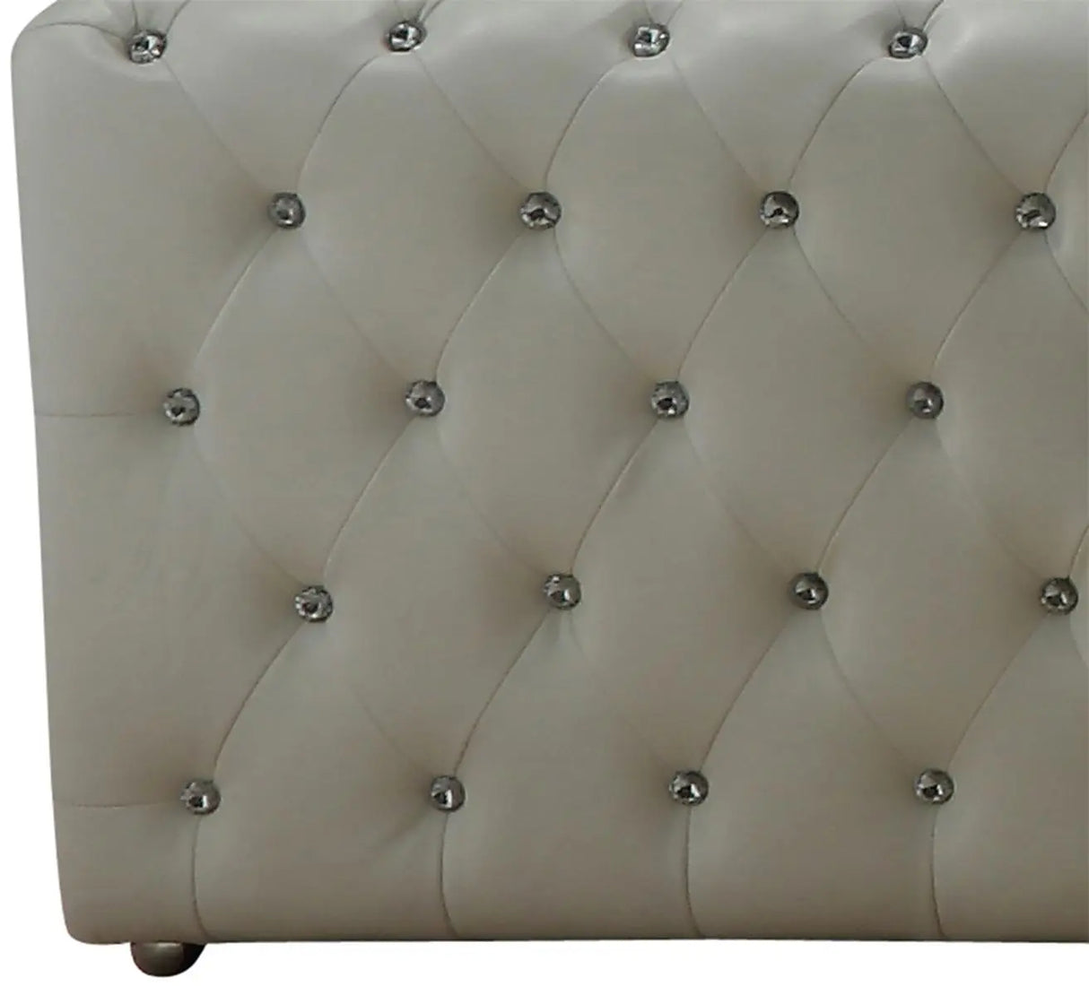 Charlise Modern Style White Chair in Faux Leather - Home Elegance USA