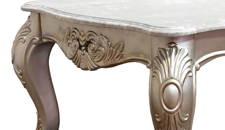Emily Transitional Style Coffee Table In Champagne Finish Wood | Cosmos