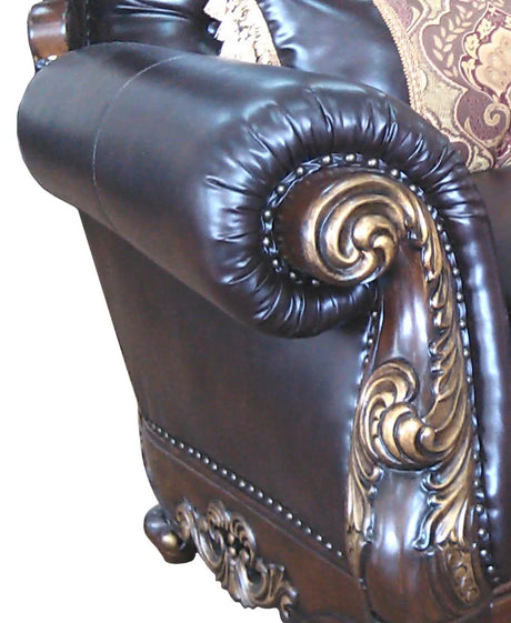 Britney Traditional Style Chair In Cherry Finish Wood | Cosmos