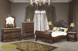 Cleopatra Traditional Style Mirror in Cherry finish Wood - Home Elegance USA