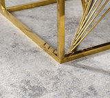 Samira Modern Style Marble Coffee Table with Metal Base - Home Elegance USA