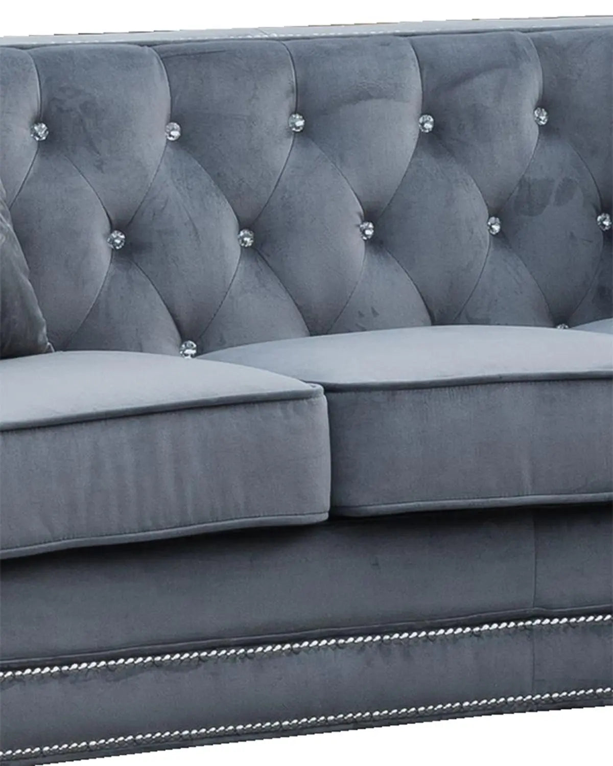 Zion Modern Style Gray Sofa with Steel legs - Home Elegance USA