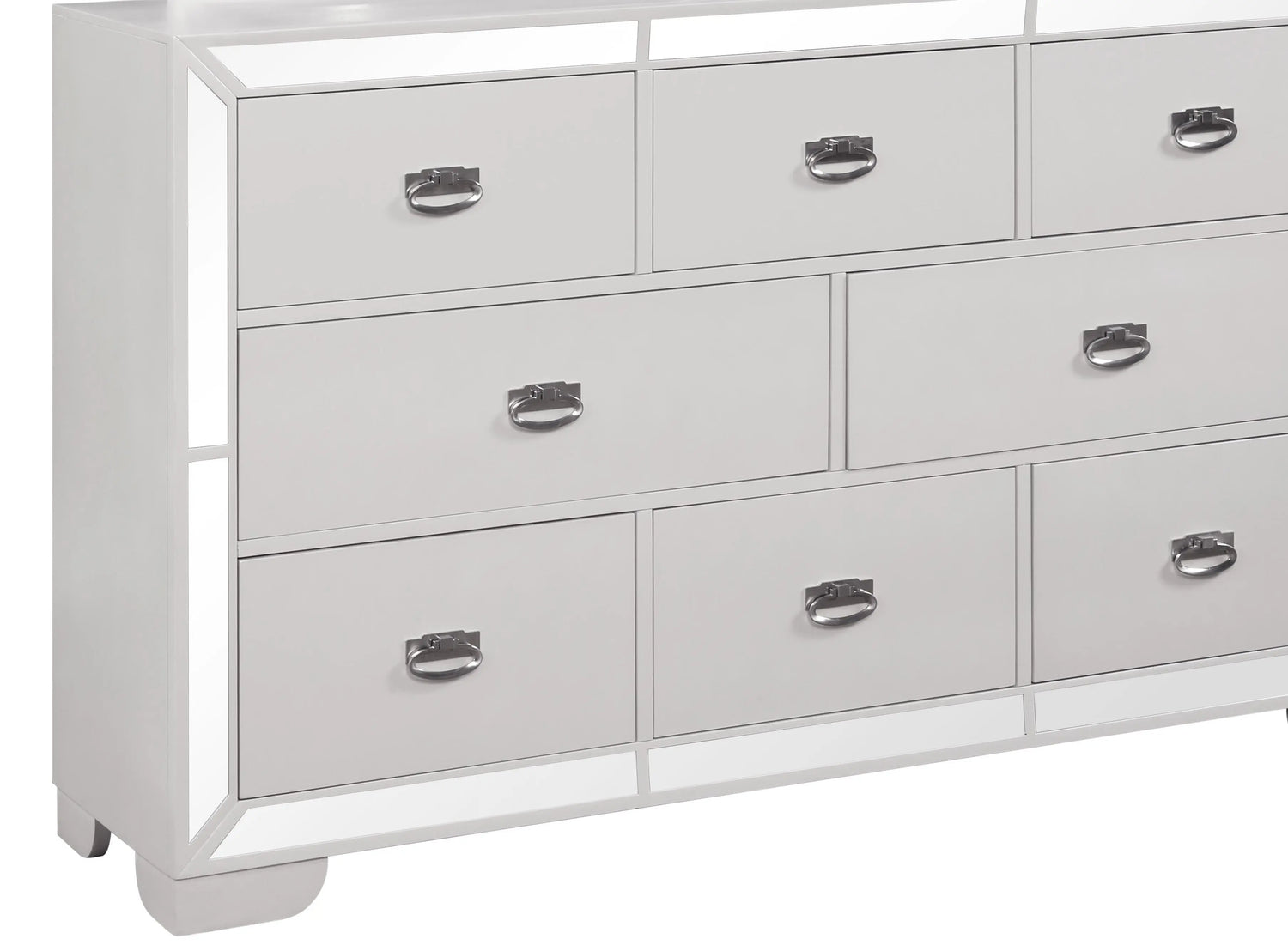 Grand Gloria Contemporary Style Dresser in White finish Wood - Home Elegance USA