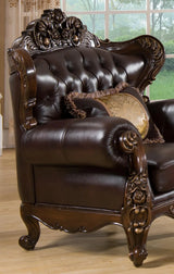 Vanessa Traditional Style Chair in Walnut finish Wood - Home Elegance USA