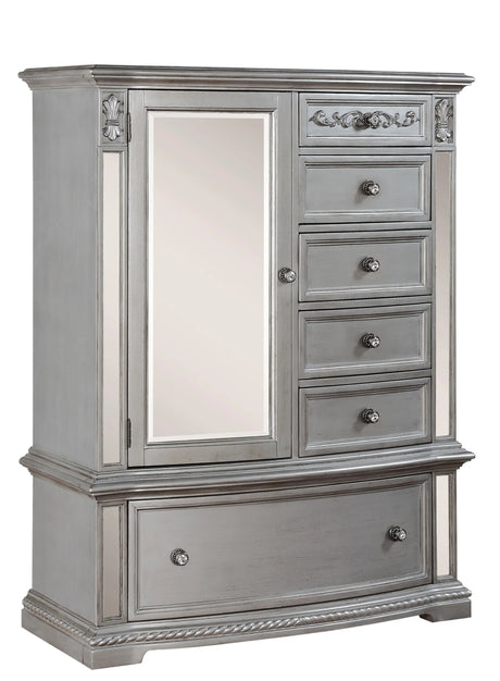Pamela Traditional Style Chest in Silver finish Wood - Home Elegance USA