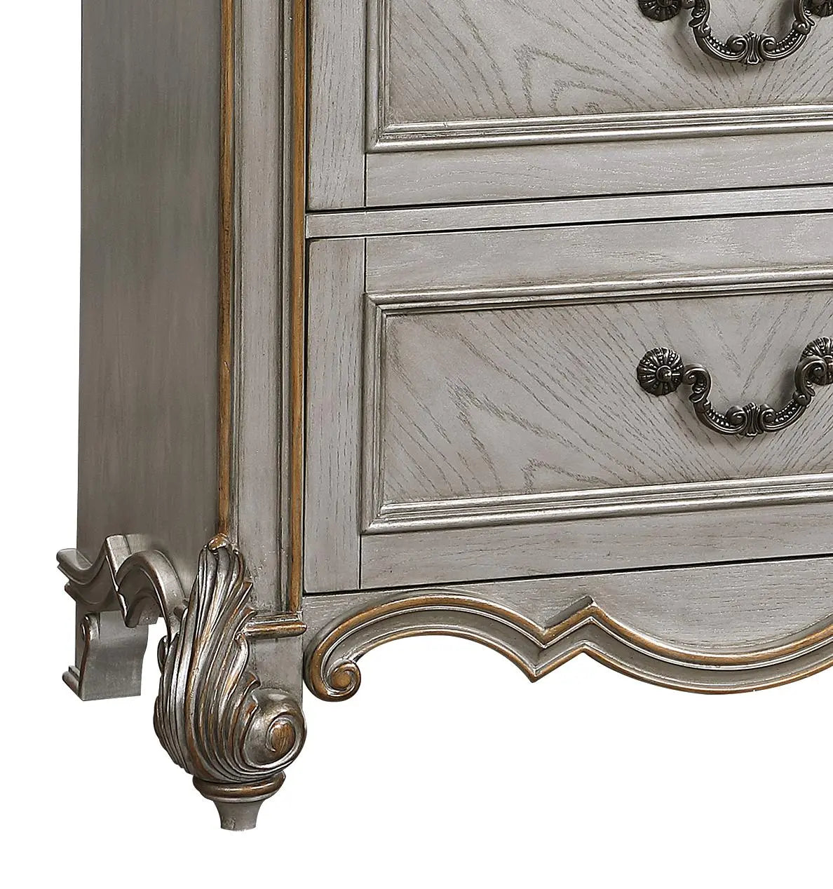 Melrose Transitional Style Dresser in Silver finish Wood - Home Elegance USA