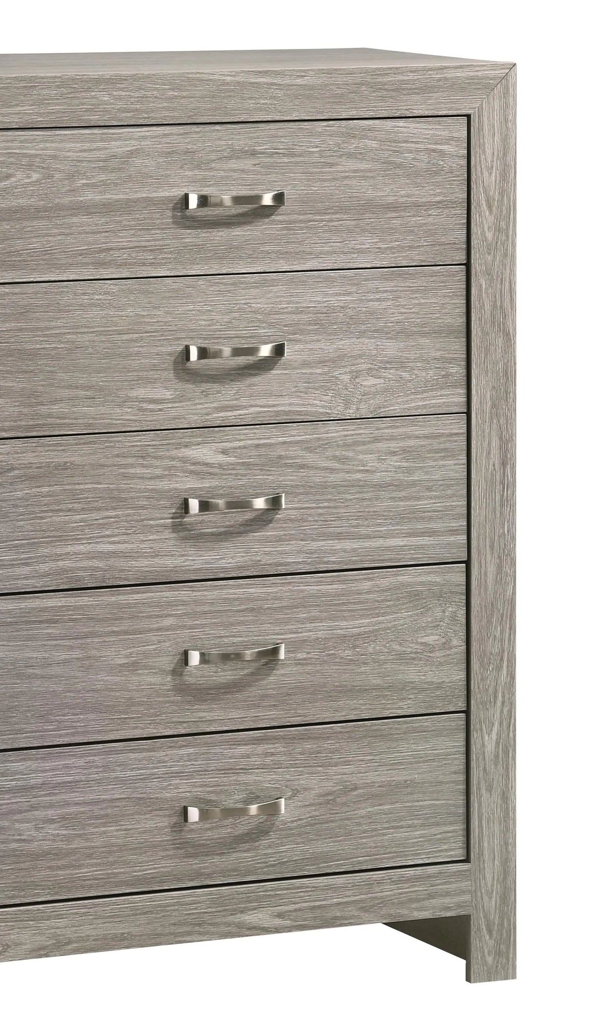 Yasmine White Modern Style Chest in Gray finish Wood - Home Elegance USA
