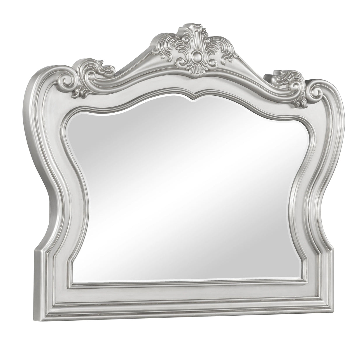 Adriana Transitional Style Mirror in Silver finish Wood - Home Elegance USA