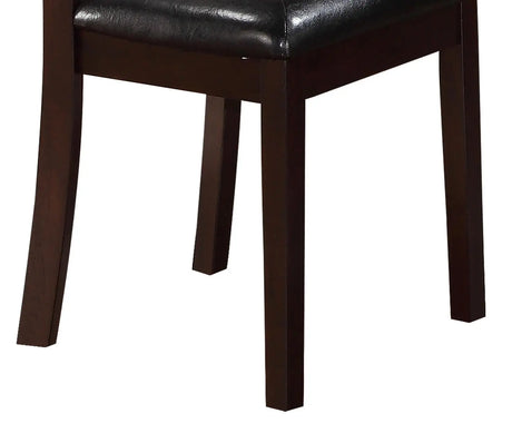 Copper Transitional Style Dining Set In Espresso Finish Wood | Cosmos