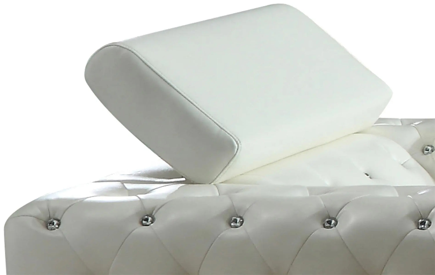 Charlise Modern Style White Chair in Faux Leather - Home Elegance USA