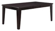 Era Transitional Style Dining Table In Espresso Finish Wood | Cosmos