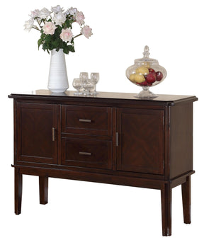Pam Transitional Style Dining Server In Espresso Finish Wood | Cosmos