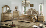 Miranda Transitional Style King Bed in Gold finish Wood - Home Elegance USA