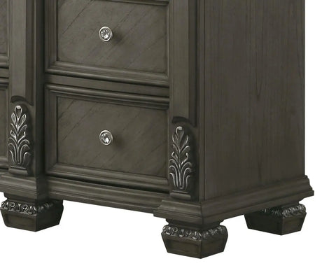 Silvy Transitional Style Dresser In Gray Finish Wood | Cosmos