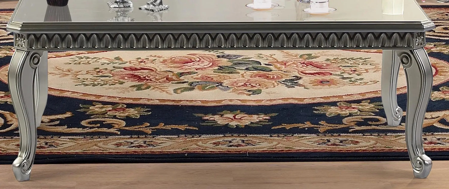 Venus Transitional Style End Table in Silver finish Wood - Home Elegance USA