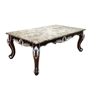 Monica Traditional Style Coffee Table In Cherry Finish Wood | Cosmos