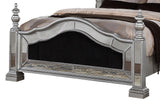 Pamela Transitional Style Queen Bed in Silver finish Wood - Home Elegance USA