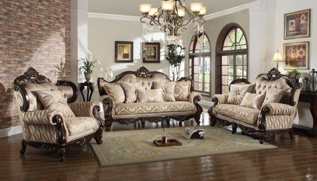 Jade Traditional Style Loveseat In Cherry Finish Wood | Cosmos