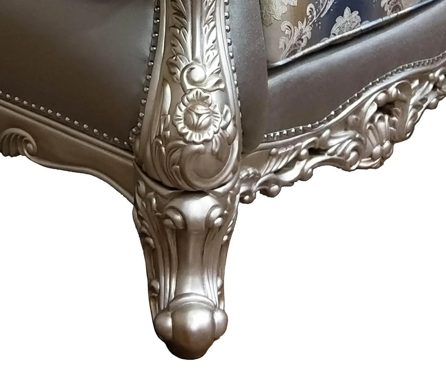 Ariel Transitional Style Chair In Silver Finish Wood | Cosmos | Home Elegance USA