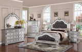 Pamela Transitional Style King Bed in Silver finish Wood - Home Elegance USA
