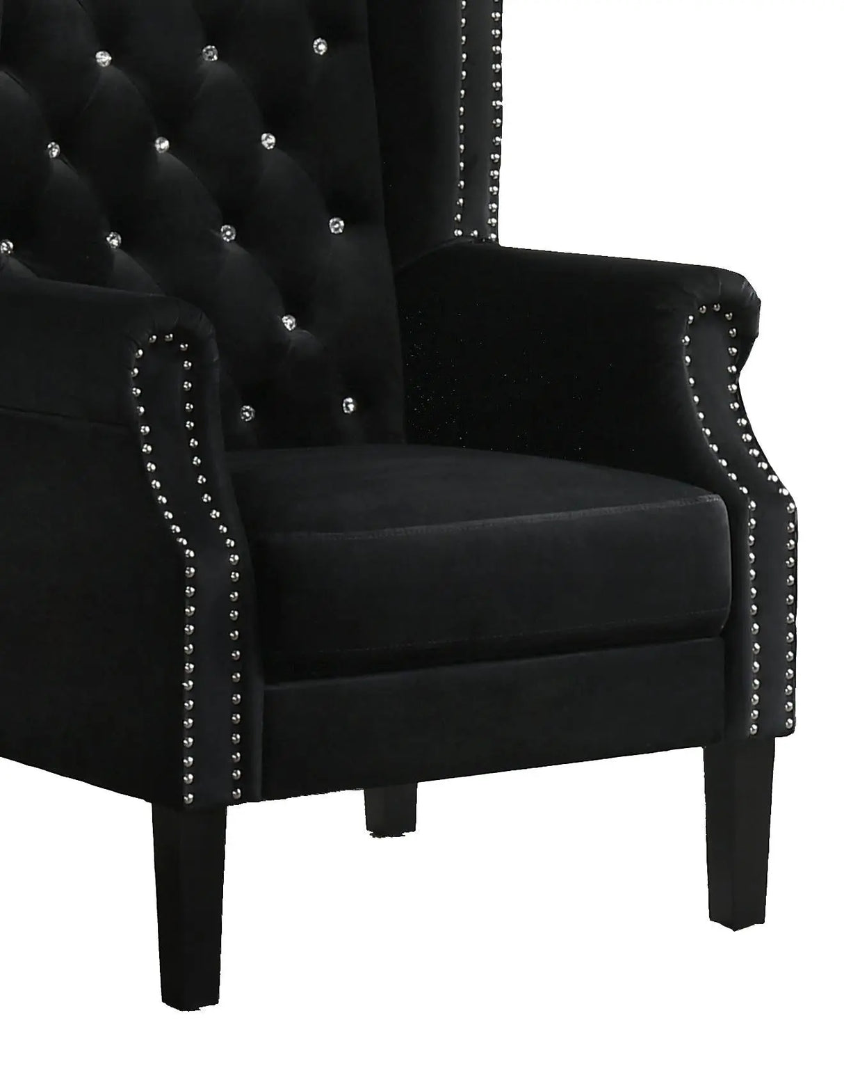 Bollywood Transitional Style Black Accent Chair - Home Elegance USA