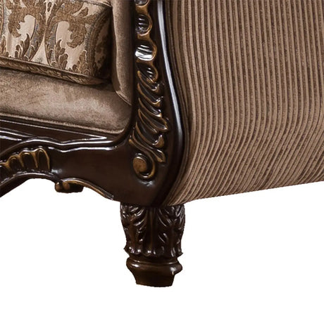 Giana Traditional Style Loveseat In Cherry Finish Wood | Cosmos