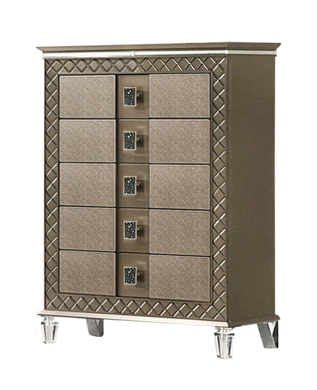 Coral Contemporary Style Chest in Bronze finish Wood - Home Elegance USA