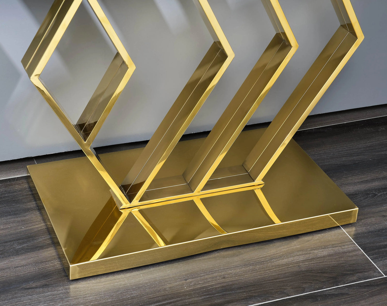 Gamila Modern Style Marble Console Table with Metal Base - Home Elegance USA