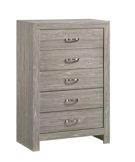 Yasmine White Modern Style Chest in Gray finish Wood - Home Elegance USA