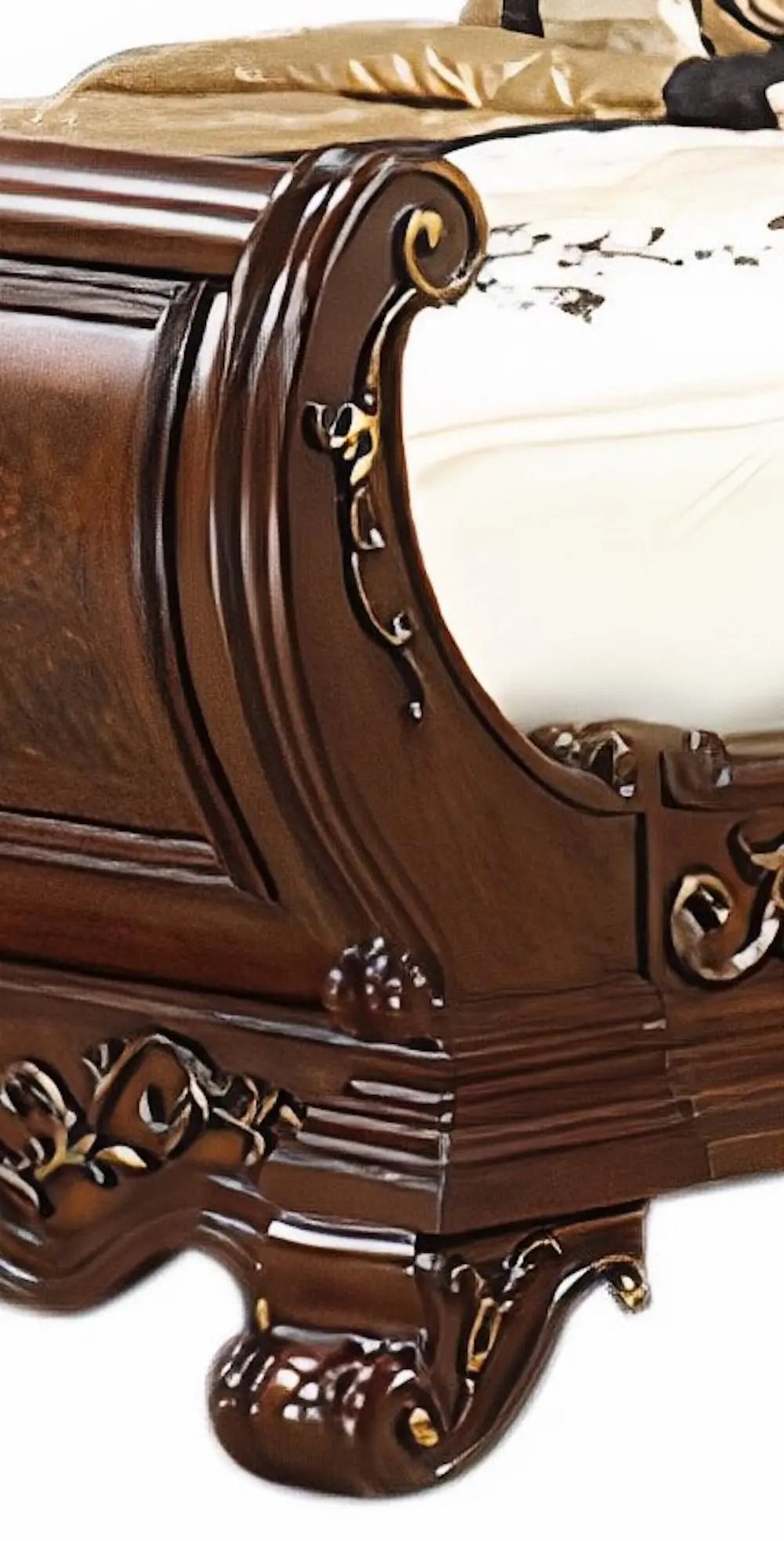 Cleopatra Traditional Style Queen Bed in Cherry finish Wood - Home Elegance USA