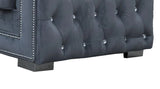 Zion Modern Style Gray Loveseat with Steel legs - Home Elegance USA