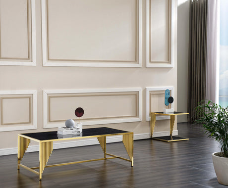 Kari Modern Style Marble End Table With Metal Base | Cosmos