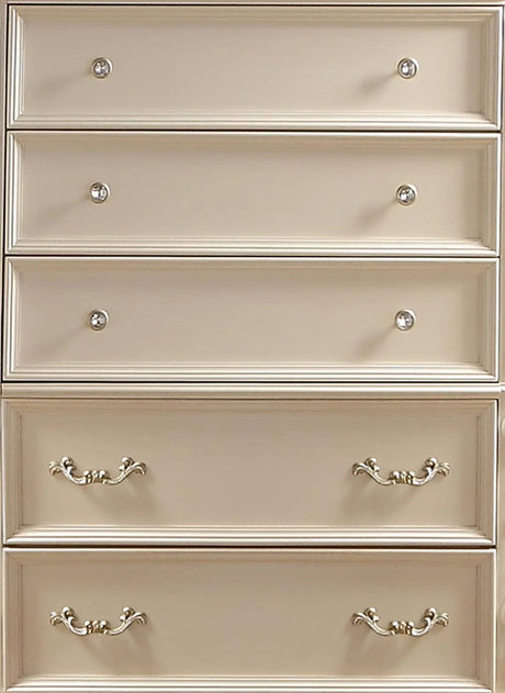 Victoria Traditional Style Chest In Off-White Finish Wood | Cosmos