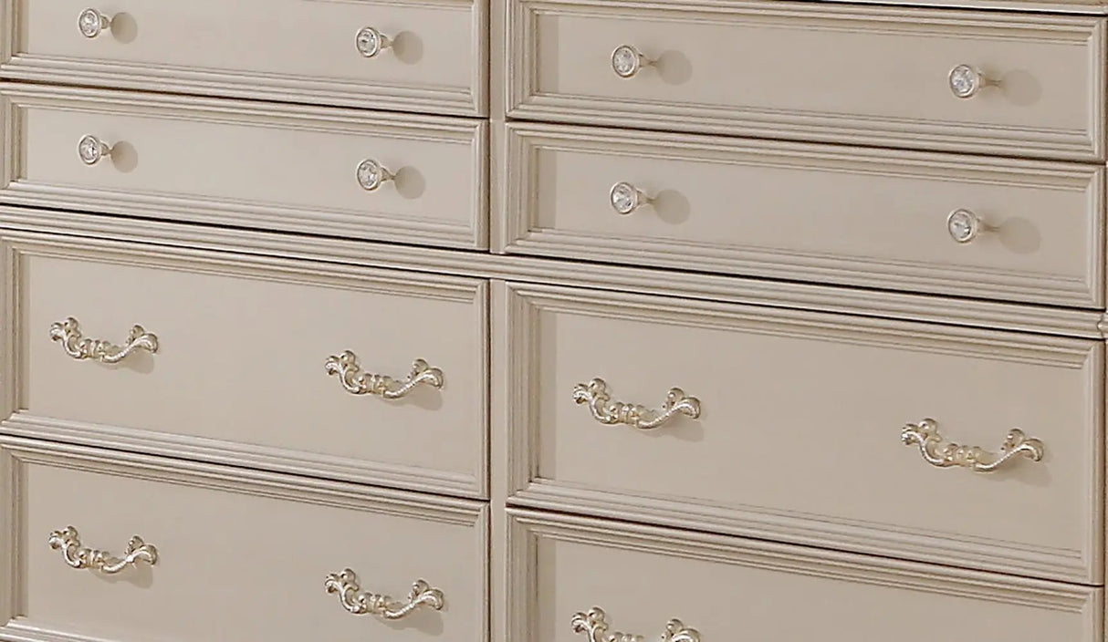 Victoria Traditional Style Dresser in Off-White finish Wood - Home Elegance USA