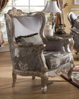 Oprah Traditional Style Chair in Metallic finish Wood - Home Elegance USA