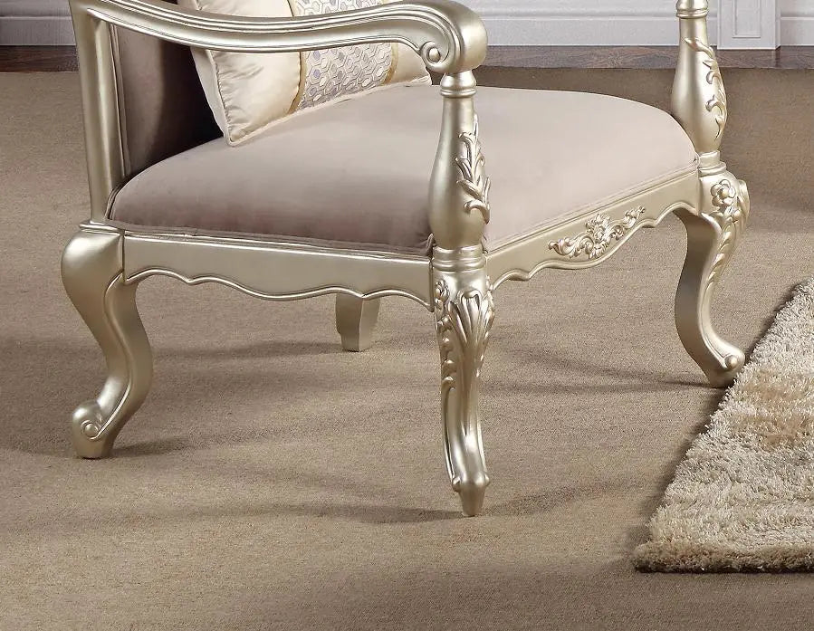 Diana Traditional Style Chair in Champagne finish Wood - Home Elegance USA