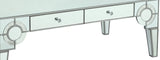 Zoe Modern Style Glass Coffee Table with Silver fiinish - Home Elegance USA