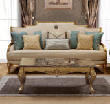 Majestic Transitional Style Sofa in Gold finish Wood - Home Elegance USA