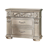 Platinum Traditional Style Nightstand in Gold finish Wood - Home Elegance USA
