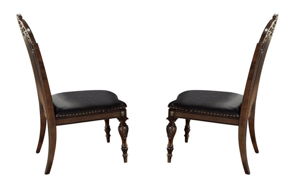 Rosanna Traditional Style Dining Side Chair in Cherry finish Wood - Home Elegance USA