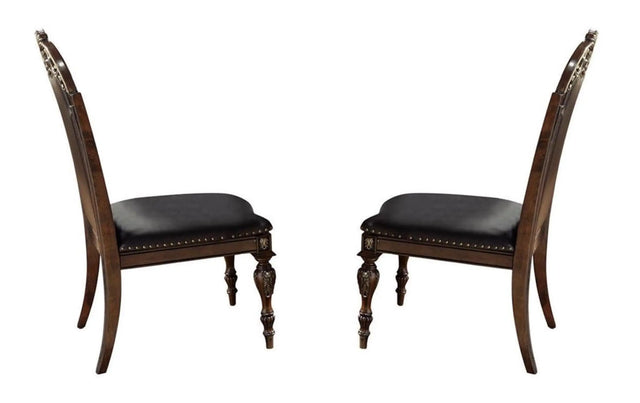 Rosanna Traditional Style Dining Side Chair in Cherry finish Wood - Home Elegance USA