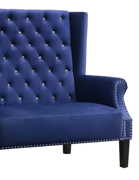 Lexi Transitional Style Blue Accent Chair | Cosmos