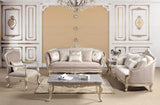 Elanor Traditional Style Loveseat in Champagne finish Wood - Home Elegance USA