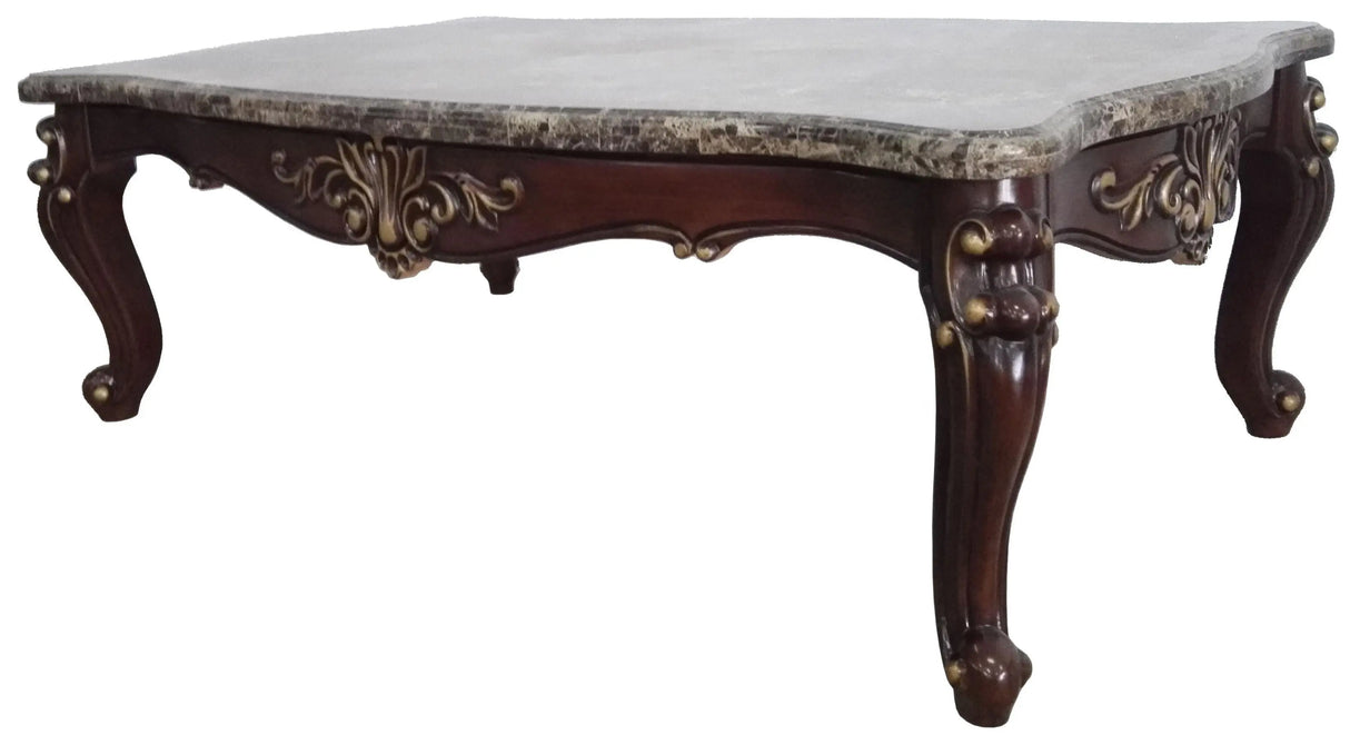 Jade Traditional Style Coffee Table in Cherry finish Wood - Home Elegance USA