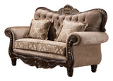 Giana Traditional Style Loveseat in Cherry finish Wood - Home Elegance USA