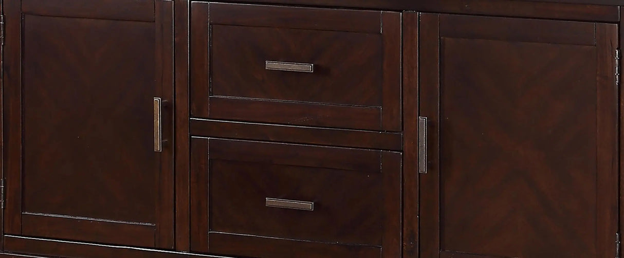 Pam Transitional Style Dining Server in Espresso finish Wood - Home Elegance USA