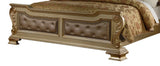 Miranda Transitional Style King Bed in Gold finish Wood - Home Elegance USA